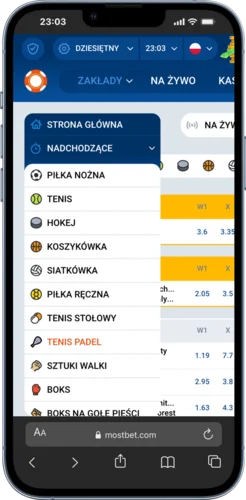 Zakłady sportowe Mostbet